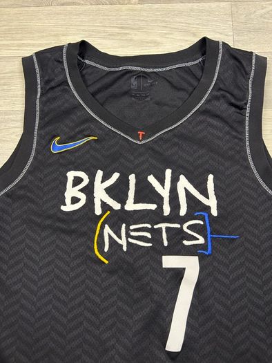 Nike Brooklyn Nets Kevin Durant Jean Michel Basquiat NBA basketball Jersey Mens XXL