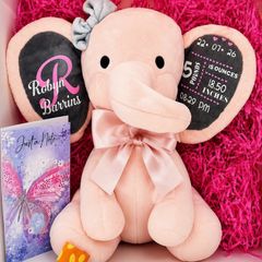 Baby gift - Personalised Baby Stats Elephant