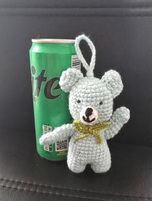Handmade Crochet Teddy Bear Keychain Keyring Charm
