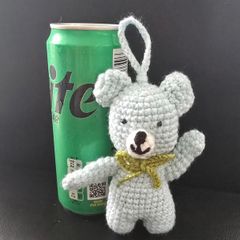 Handmade Crochet Teddy Bear Keychain Keyring Charm