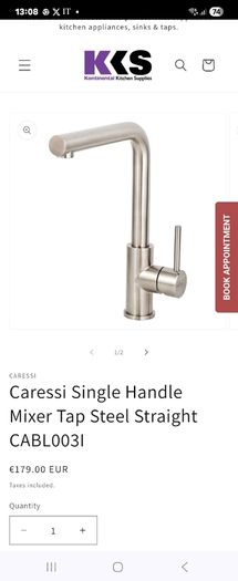 mixer tap - stainless steel