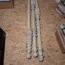 4 no. 50mm Stone Reeded Ball Wood Pole and accessories Image 2