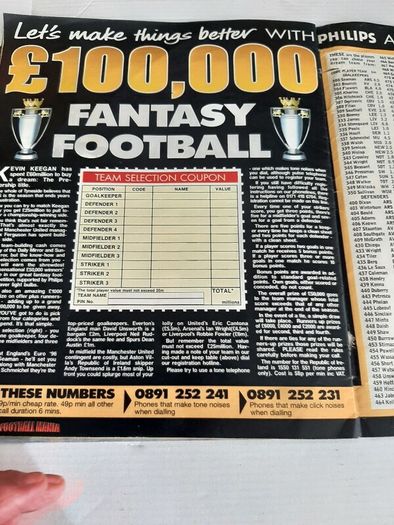 man United  Roy Keane season 96/97 magazine