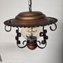 Vintage French Copper 1970s ceiling light Image 6