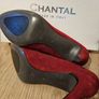 Chantal Italian high heel shoes red Camoscio Rubino real leather size 6.5 UK 40 EU new & boxed Image 3