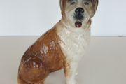 Ceramic St Bernard dog 1960's 20 cm high