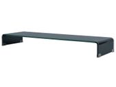 TV Stand/Monitor Riser Glass Black 110x30x13 cm