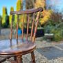 Antique Solid Elm Penny Chairs x 2 Image 3