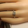 White Gold Moissanite Solitaire Ring with Accents Image 7