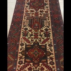 XL Vintage 440cm X 90cm  Persian Heriz Hand Knotted Runner Carpet