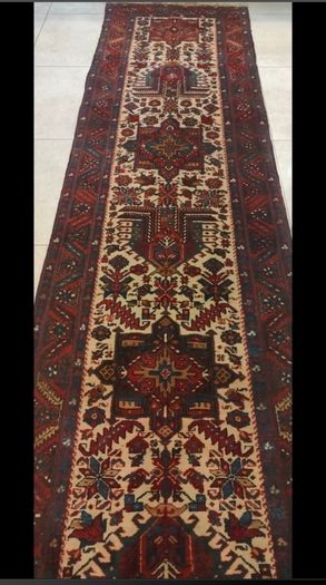 XL Vintage 440cm X 90cm  Persian Heriz Hand Knotted Runner Carpet