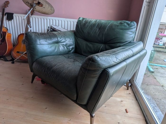 Green sofa chair