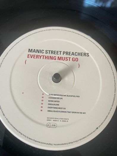 Manic Street Preachers - Everything Must Go (First Press)
