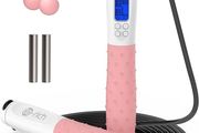Skipping Rope Adult Fitness, Digital Speed Jump Rope with Counter [Ropeless for Indoor Use] for Women Men and Kids, Weighted Handles, Adjustable Rope, Exercise Equipment for Crossfit Boxing (FREE POSTAGE)