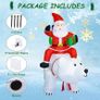 6FT/1.8m Christmas Inflatable Decorations with LED Light, Inflatable Santa Claus Riding Polar Bear with Shaking Head, Holiday Decorations Outdoor Decor for Christmas Party Image 5