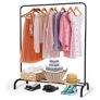 Closet Rack Heavy Duty Hanging Racks for Clothes with Top Rod and Storage Bottom Shelf, Clothes Rail Hanger Stand Free for Hanging Coats, Skirts, Shirts 43.5 In-Black Image 2