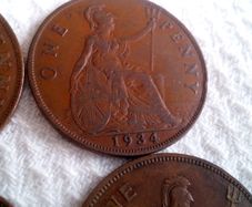 English Pennies 1930s