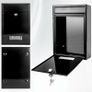 Post Boxes Wall Mounted Waterproof, Lockable Letter Lostal Boxes Steel Mail Box with 2 Keys, 32 x 21.5 x 8.5 cm Lockable Letter Boxes Image 2