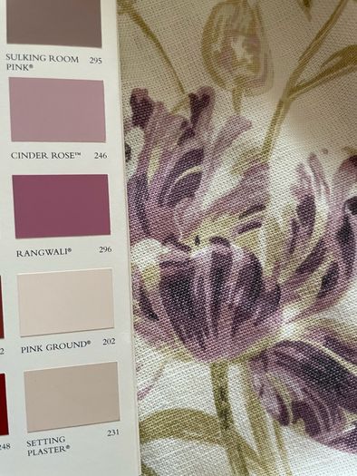 Stunning Large Laura Ashley Linen Curtains 128 inch wide x 93 inch drop