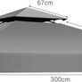 Gazebo canopy replacement covers 3m x 3m,Outdoor Waterproof Image 2