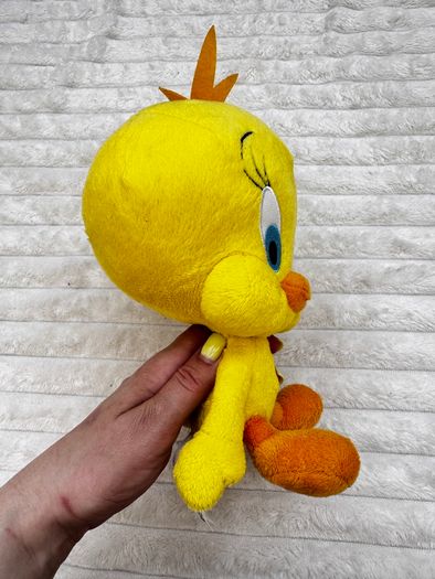 Warner Brothers Looney Tunes Tweety Pie Plush Soft Toy 2014 Loose Head  approx. 22 cm. Used Please see photos