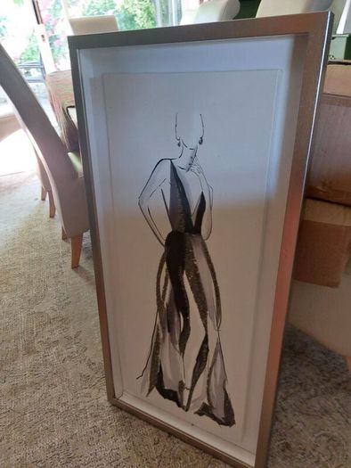 Wall art in a deep frame
