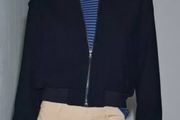 Zara wool blend bomber jacket coat ZW Collection Xl