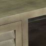 TV Cabinet Solid Mango Wood Grey with Brass 110x30x48 cm Image 4
