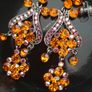 Beautiful crystal drop earrings.  Mickey London brand. Image 2