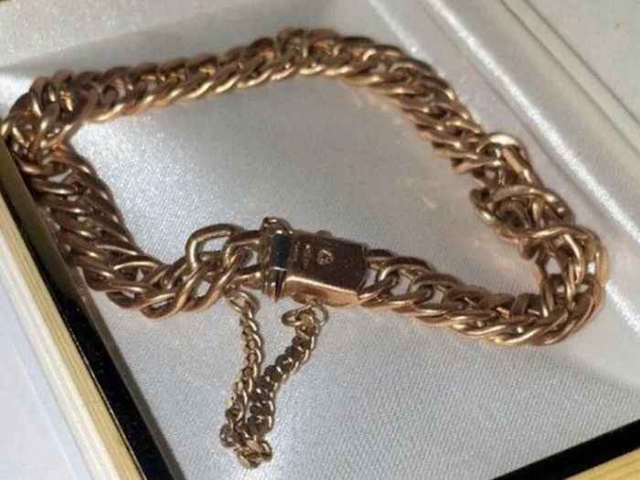 Vintage 9ct Gold Unisex Double-Curb Bracelet