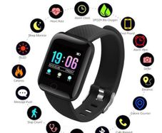 Smart Watch Bluetooth 4.2 Heart Rate Oxygen Blood Pressure Sport Fitness Tracker for Android Apple IOS