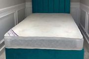 Double and small double bed with mattress in many options of colors