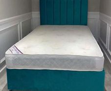 Double and small double bed with mattress in many options of colors
