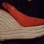 Gorgeous red suedette wedges Image 5