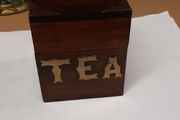 Tea box brass inlay