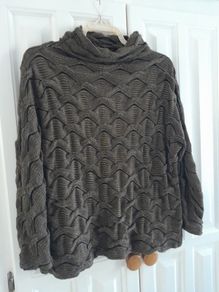 NAYA Cowl Neck Sweater in Shades of Brown