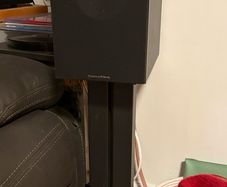Bower & Wilkins 606 S2 speakers x2 black with STAV24 stands