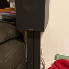 Bower & Wilkins 606 S2 speakers x2 black with STAV24 stands