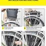 Bike Pannier Bag Set for Bicycle Cargo Rack Saddle Bag Laptop Pannier Rack Bicycle Professional Cycling Accessories 3 in 1-Black Image 5