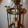 Antique Louis XVI Style Gilt Brass Lantern H-18" Image 2