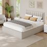 BED FRAME 160 x 200 cm Folding Slatted Base Underbed Storage Headboard Hydraulic System Image 3