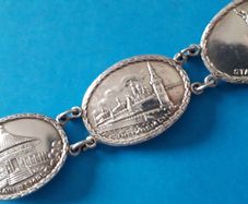 Vintage - Silver - Hallmarked - Panel Bracelet