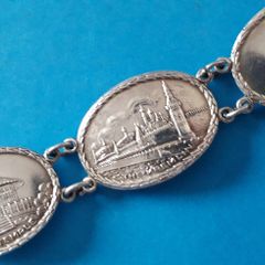 Vintage - Silver - Hallmarked - Panel Bracelet
