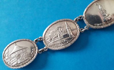 Vintage - Silver - Hallmarked - Panel Bracelet