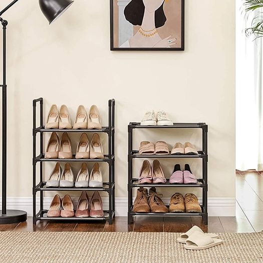8-Tier Shoe Rack, Shoe Shelf, Shoe Storage Organiser, Space-Saving, 28 x 46 x 145 cm, Metal Frame, Non-Woven Fabric Shelves, for Hallway, Bedroom (FREE POSTAGE)