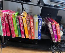Atari 2600 Space Invaders Woody Atari 2600 with 15 individual games and 14 game Indy 500 driving