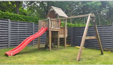 Jungle gym Cubby 2 swing playhouse