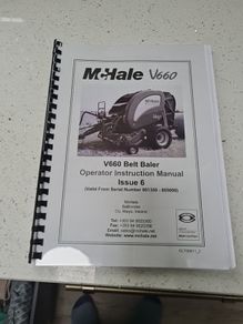 Mc Hale V660 Baler Operator Manual