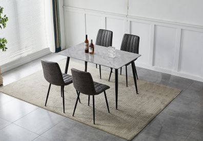 Roma 130cm Dining Set with 4 Chairs