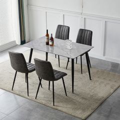 Roma 130cm Dining Set with 4 Chairs
